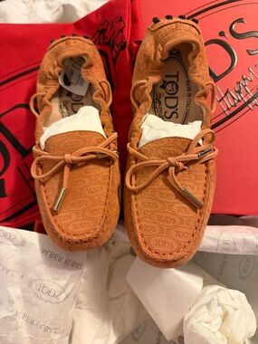 Tod's Heaven Lacetto embossed suede loafers